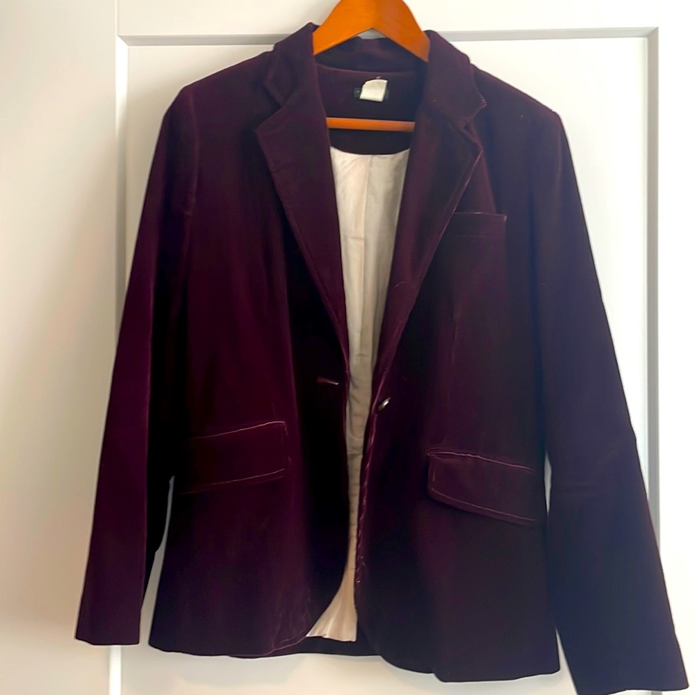 Plum Corduroy J. Crew Blazer Women’s Size 8